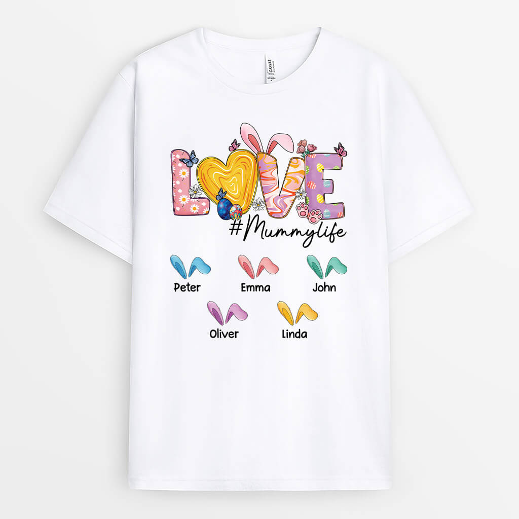 2047AUK1 personalised love grandmothers life t shirt