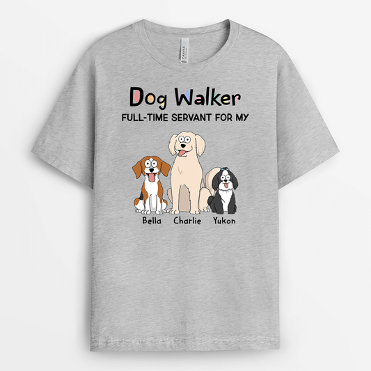2048AUK2 personalised dogs walker t shirt