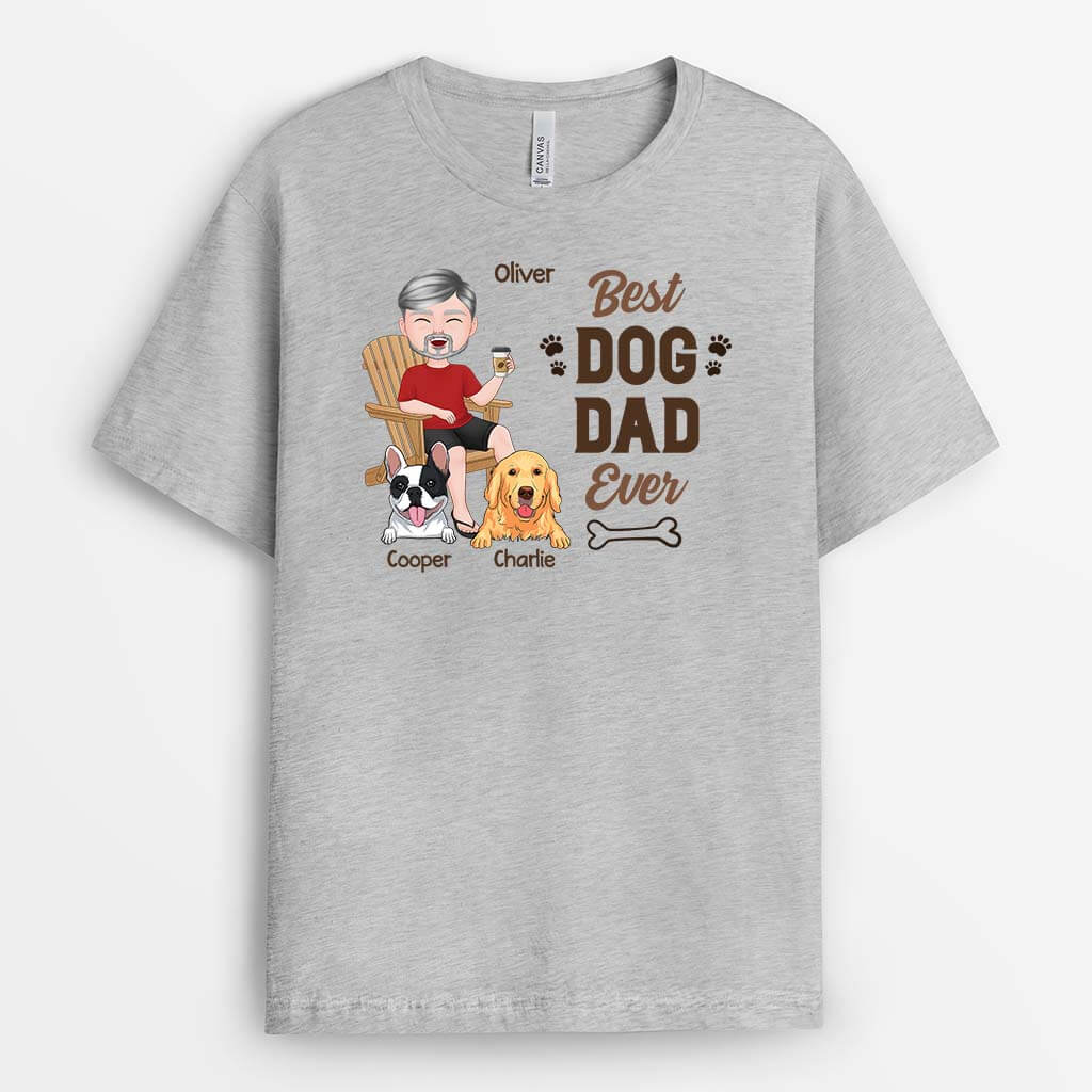 2050AUK2 personalised best dog mummy daddy ever t shirt