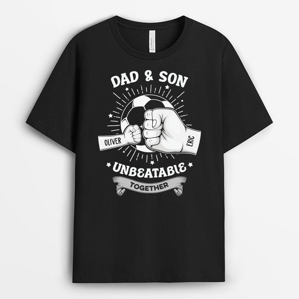 2057AUK1 personalised papa and son unbeatable together t shirt_2