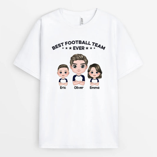 2064AUK1 personalised father and sons best football team ever t shirt