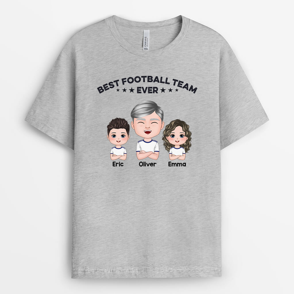 2064AUK2 personalised father and sons best football team ever t shirt