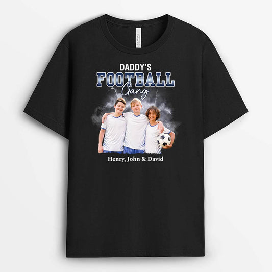 2073AUK1 personalised grandads football gang t shirt