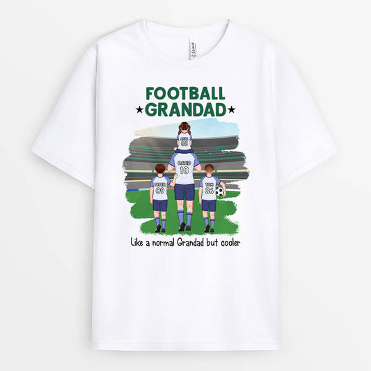 2076AUK1 personalised football daddy t shirt