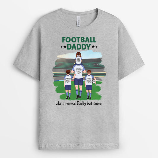 2076AUK2 personalised football daddy t shirt