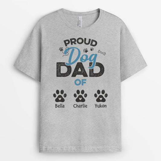 2083AUK2 personalised proud dog daddy of t shirt