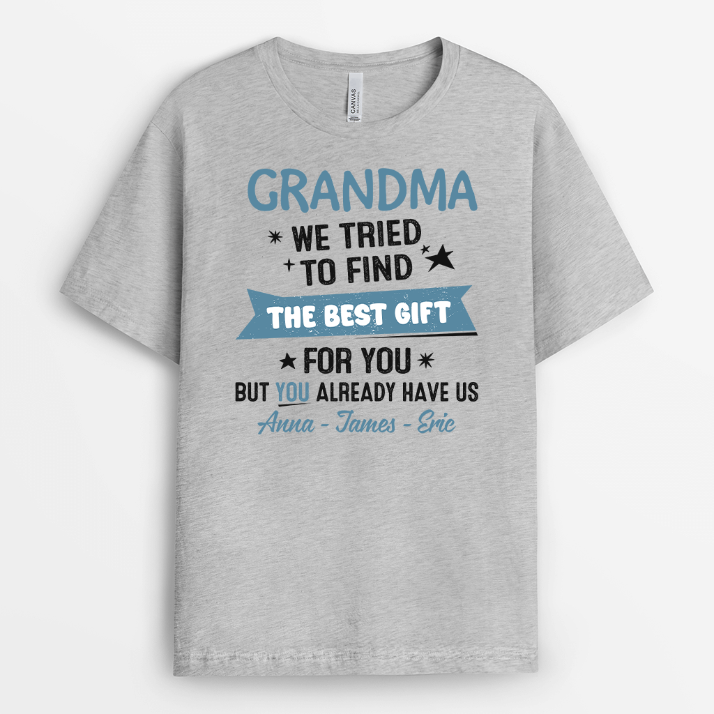 2085AUK2 personalised i tried to find the best gift for you mummy but you already have me t_shirt