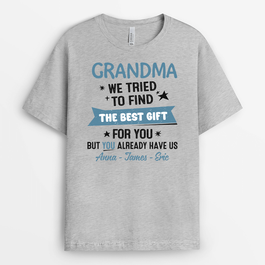 2085AUK2 personalised i tried to find the best gift for you mummy but you already have me t_shirt