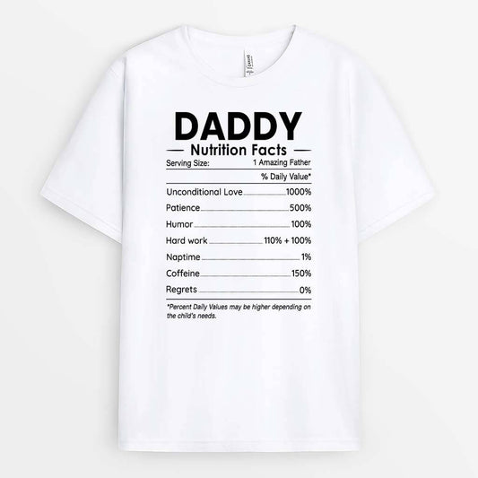 2094AUK1 personalised mummy dad nutrition facts t shirt