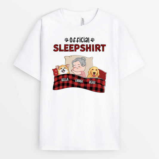 2095AUK1 personalised official sleepshirt for dog lover t shirt