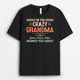 2098AUK1 personalised im the crazy mum grandma t shirt