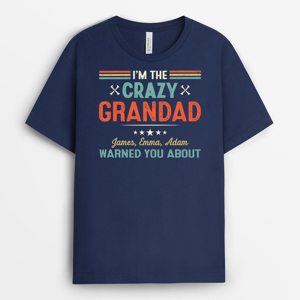 2098AUK2 personalised im the crazy mum grandma t shirt