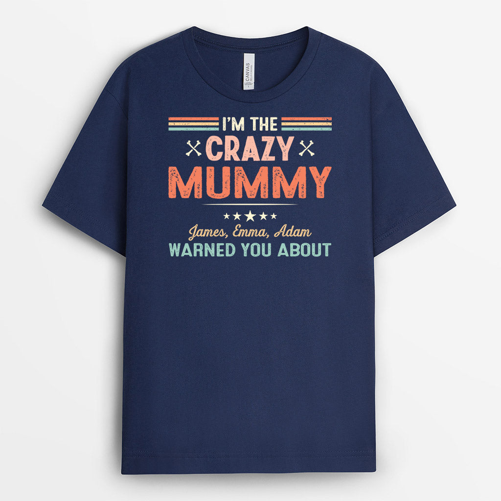 2098AUK3 personalised im the crazy mum grandma t shirt