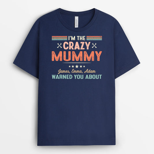 2098AUK3 personalised im the crazy mum grandma t shirt