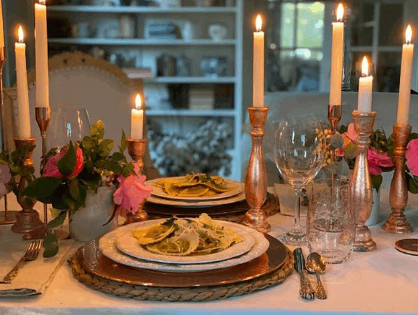 A Romantic Dinner at Home as 20th Wedding Anniversary Ideas