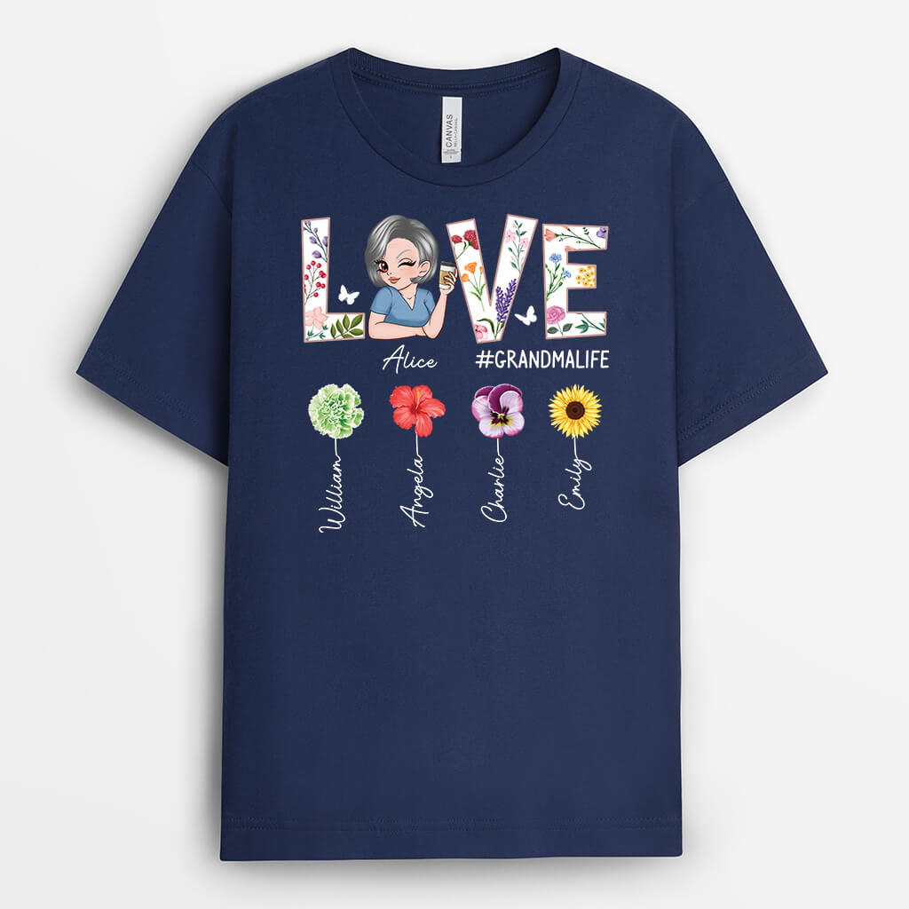 2102AUK2 personalised garden of love t shirt