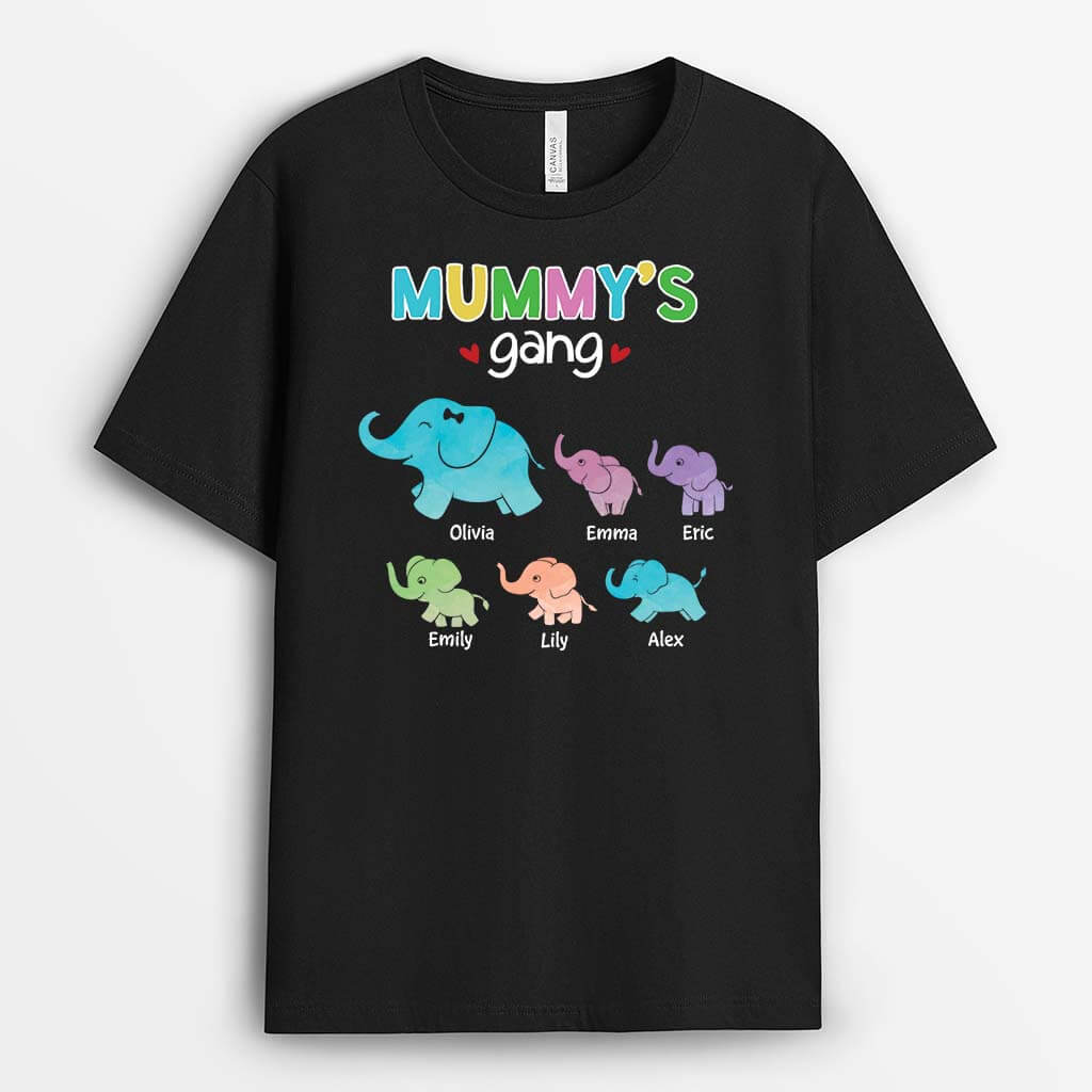 2109AUK1 personalised mum grandmas gang t shirt