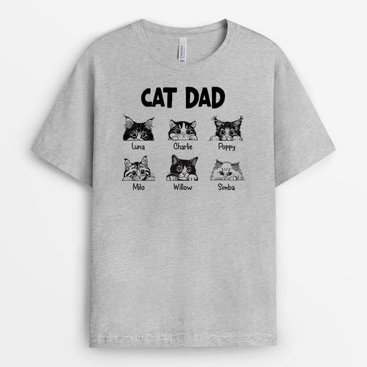 2111AUK1 personalised cat daddy t shirt