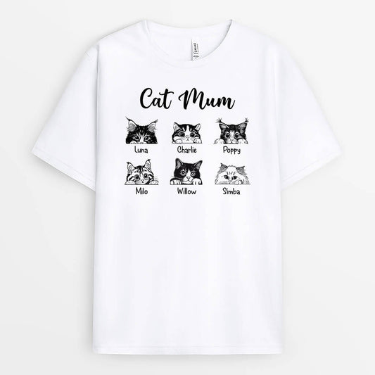 2111AUK1 personalised cat mummy t shirt