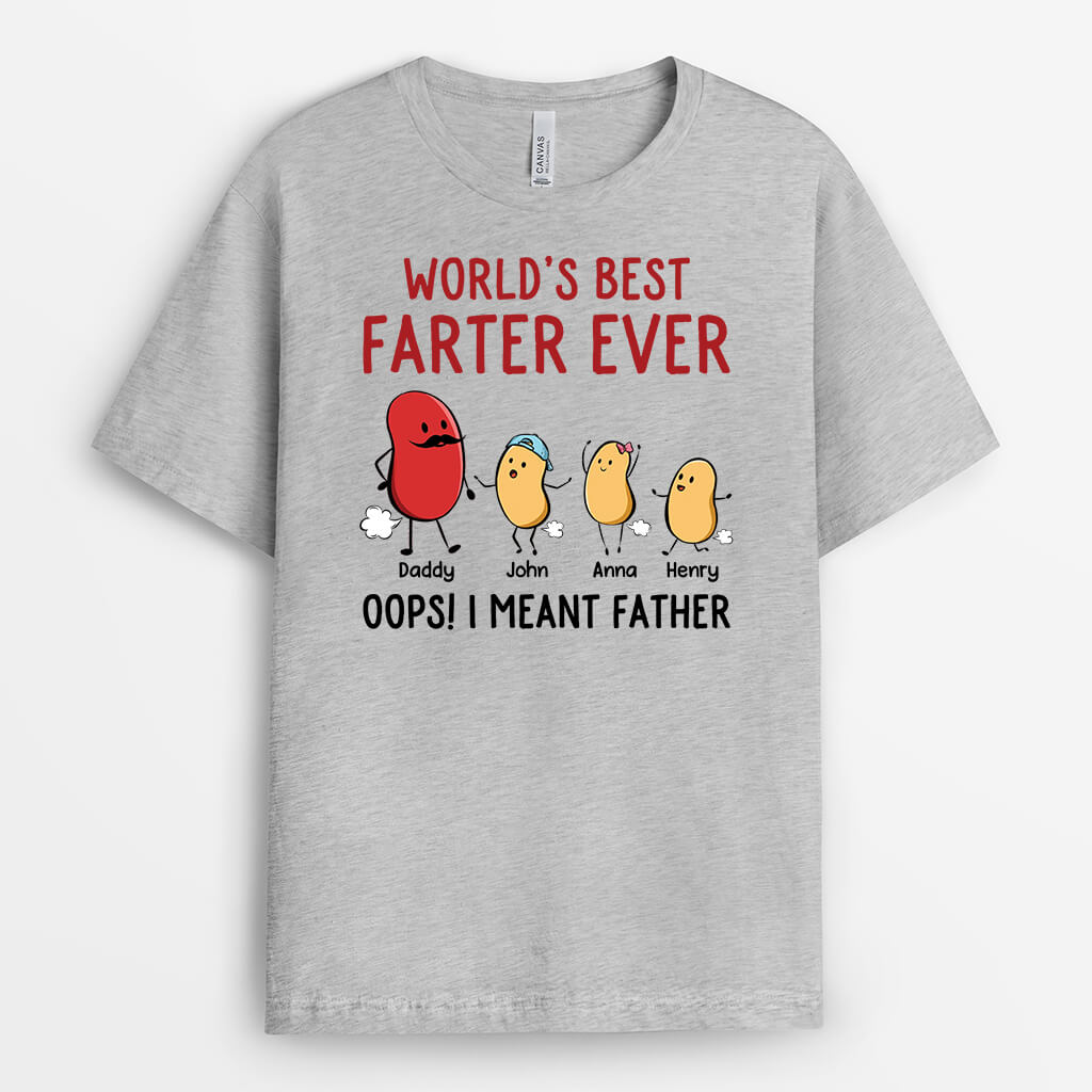2117AUK2 personalised worlds best farter ever t shirt