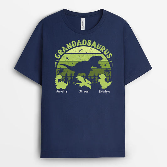 2119AUK2 personalised papasaurus for men t shirt