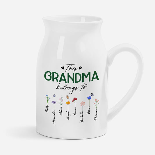 2132OUS1 this grandma belongs to vase with flowers custom gifts for grandma 2132o8v7a_1