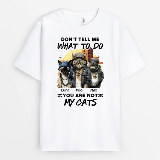 2136AUK1 personalised dont tell me what to do youre not my cats t shirt