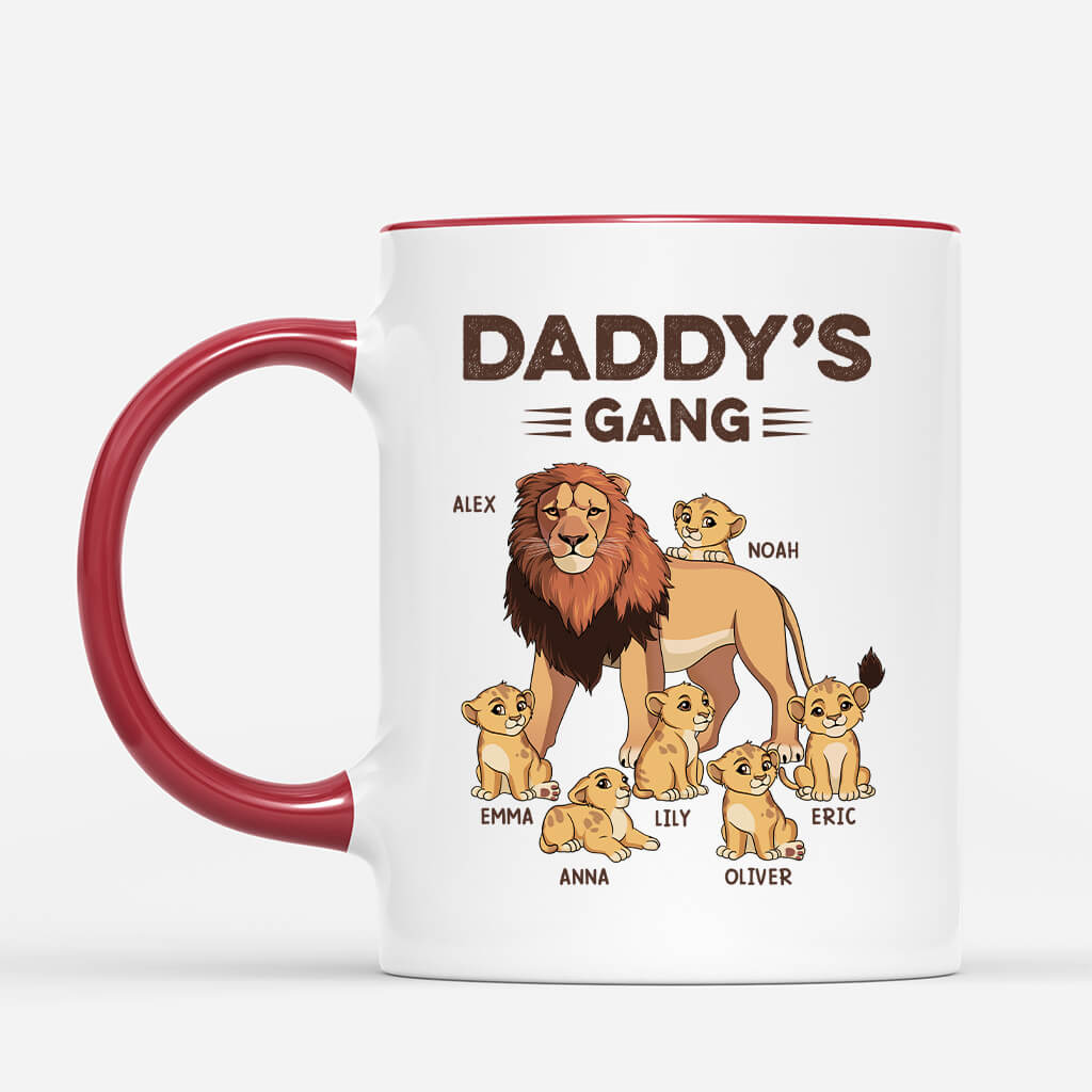 2137MUK2 personalised dad grandads lion gang t shirt