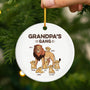 2137OUS2 personalized gifts for grandpa ceramic lion christmas ornament_ 2137O6L8B