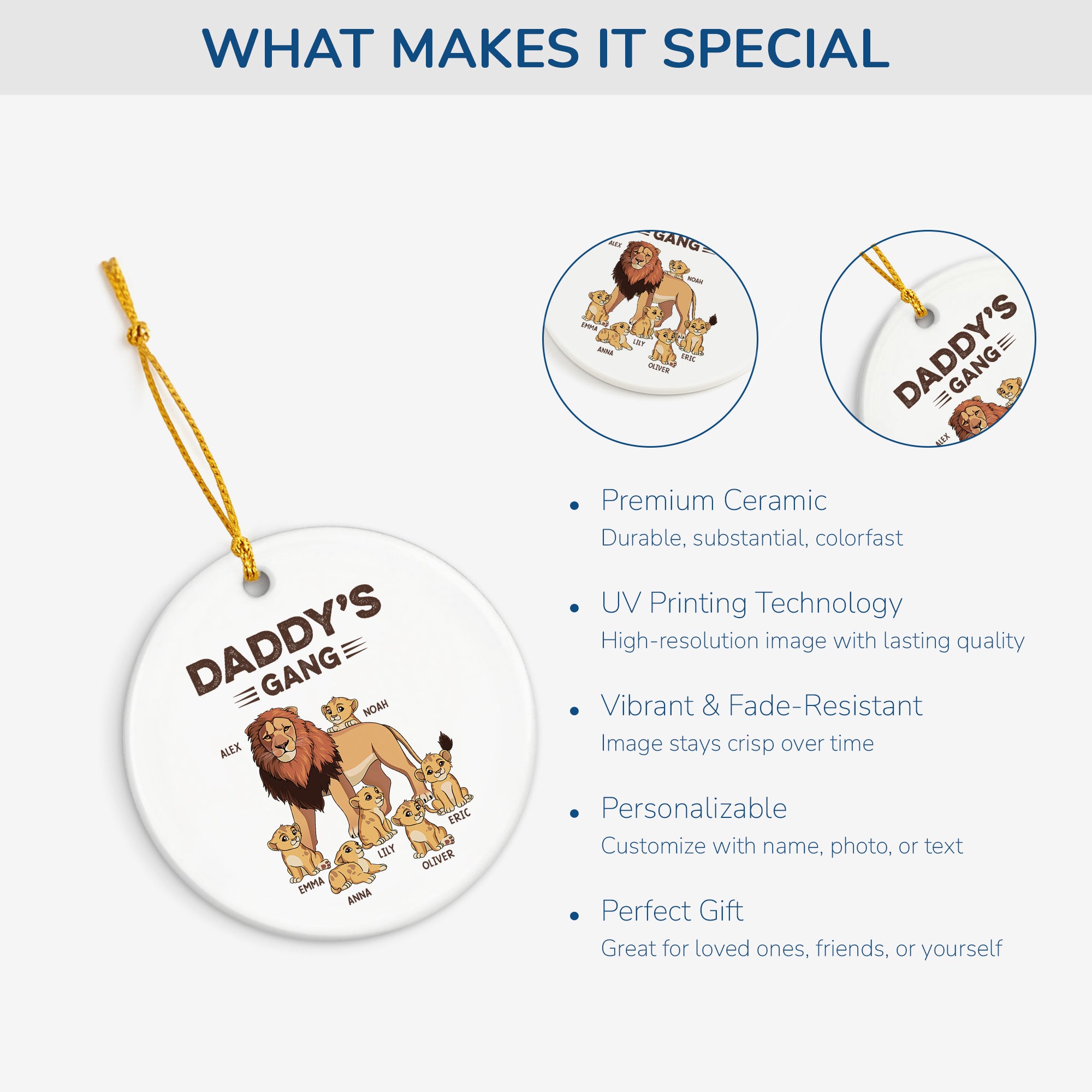 2137OUS4 personalized gifts for grandpa ceramic lion christmas ornament_ 2137O6L8B