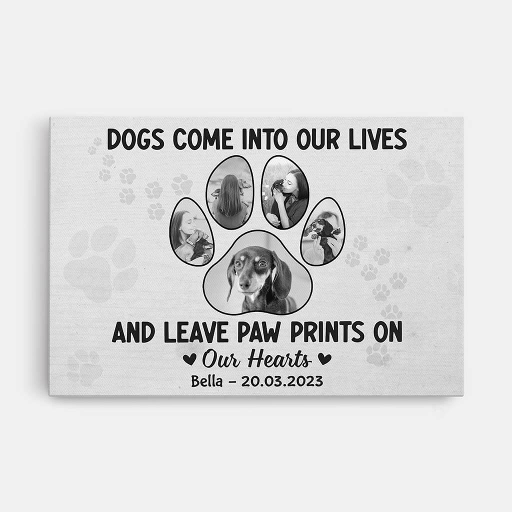 2138CUK1 personalised cute dogs cats come into our lives canvas