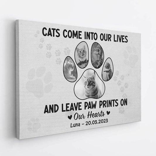 2138CUK2 personalised cute dogs cats come into our lives canvas