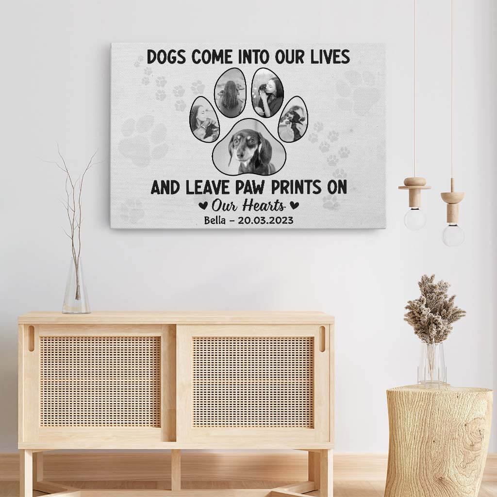 2138CUK3 personalised cute dogs cats come into our lives canvas
