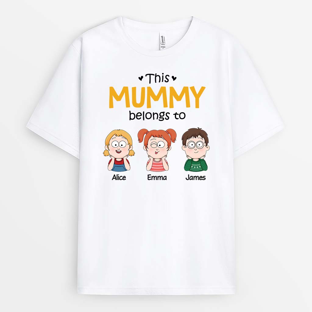 2141AUK1 personalised this perfect mummy grandma belongs to t shirt