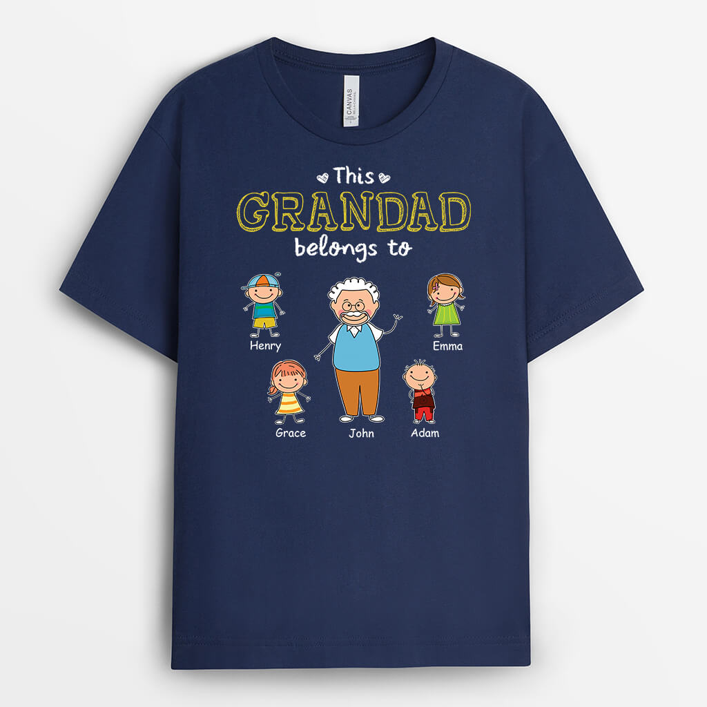 2146AUK2 personalised this cute grandma belongs to t shirt