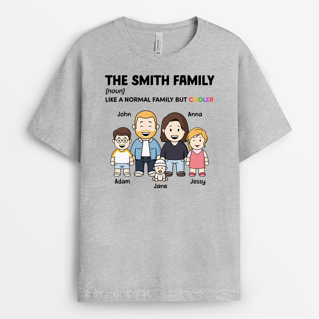 2161AUK1 personalised like a normal family but cooler t shirt