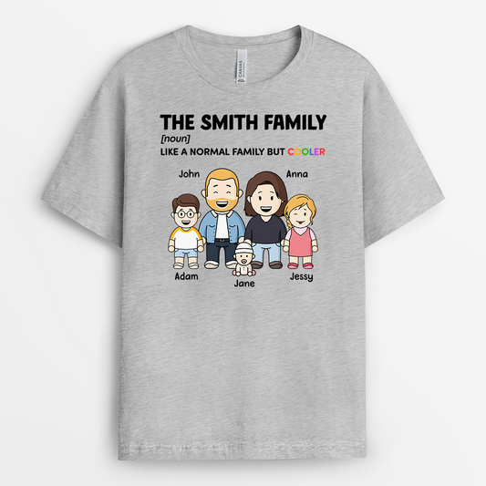 2161AUK1 personalised like a normal family but cooler t shirt