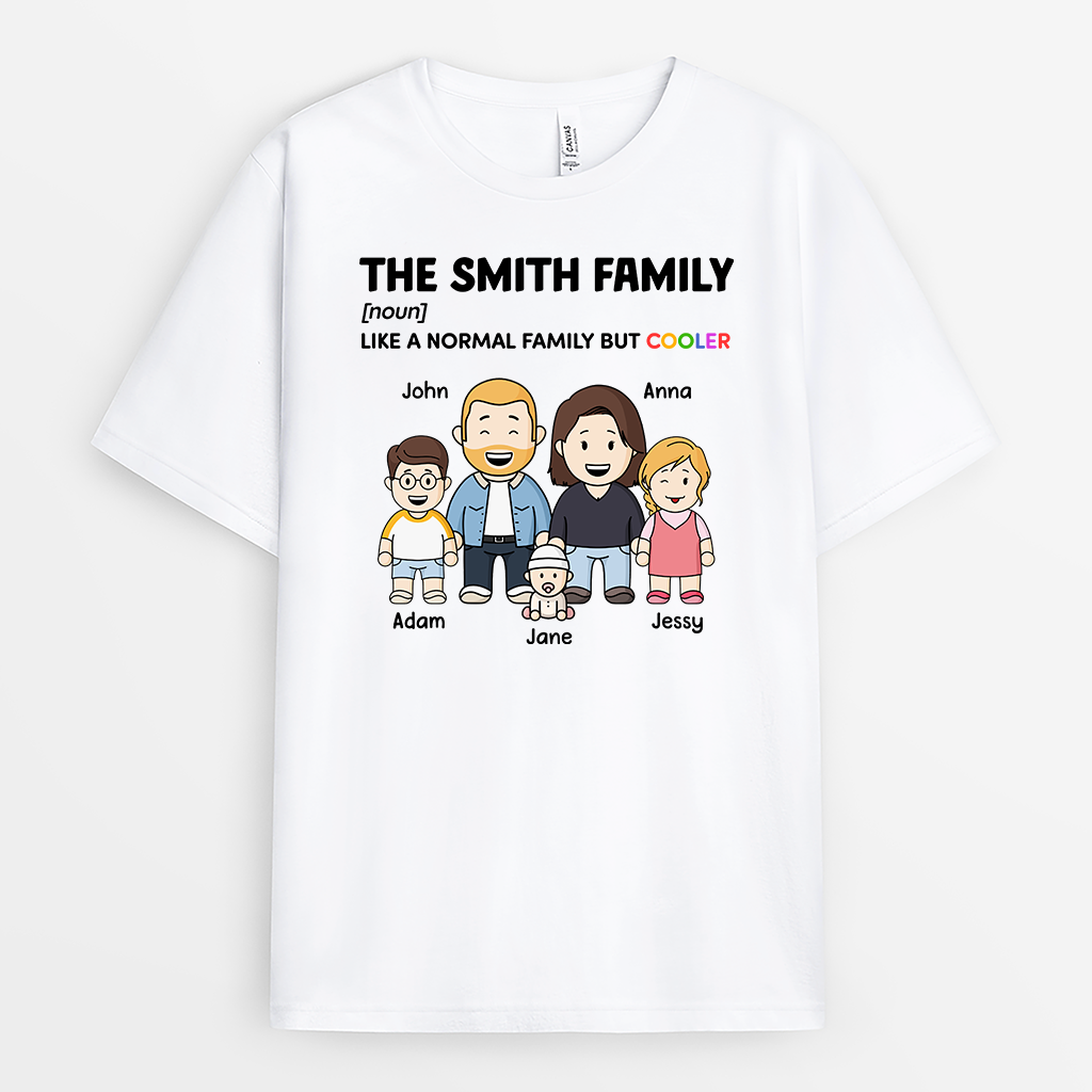 2161AUK2 personalised like a normal family but cooler t shirt