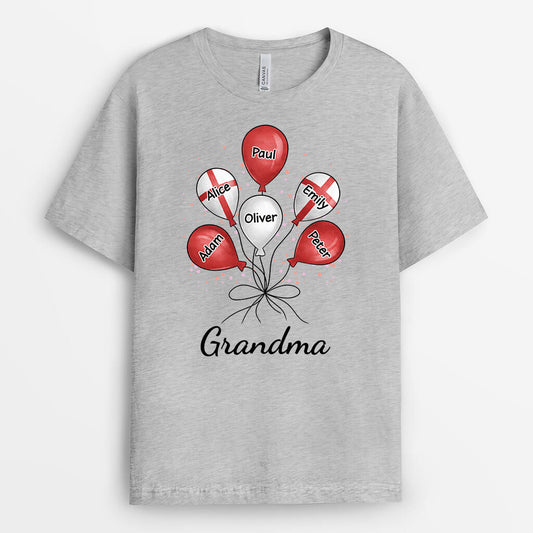 2162AUK1 personalised my balloon grandma t shirt