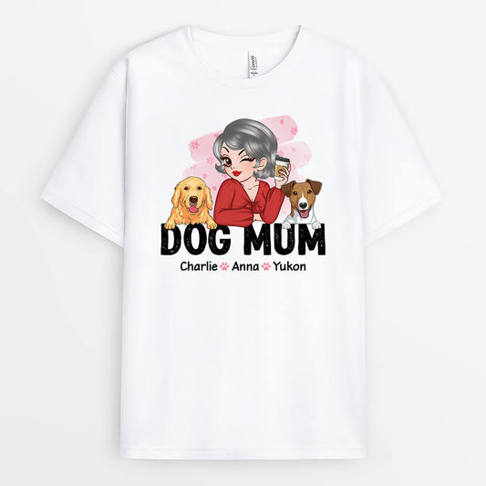 2166AUK1 personalised little dog mum chat t shirt