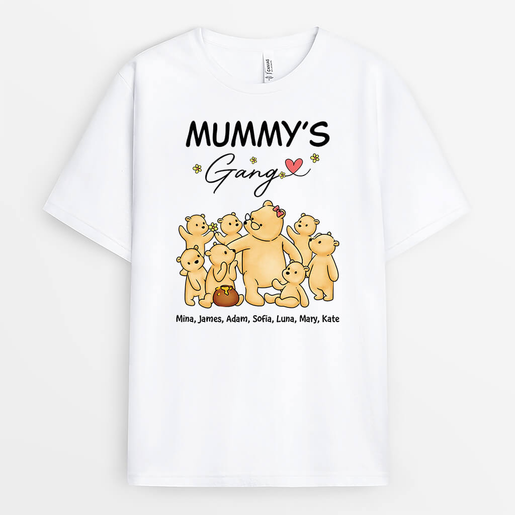 2172AUK1 personalised mum grandmas bear gang t shirt