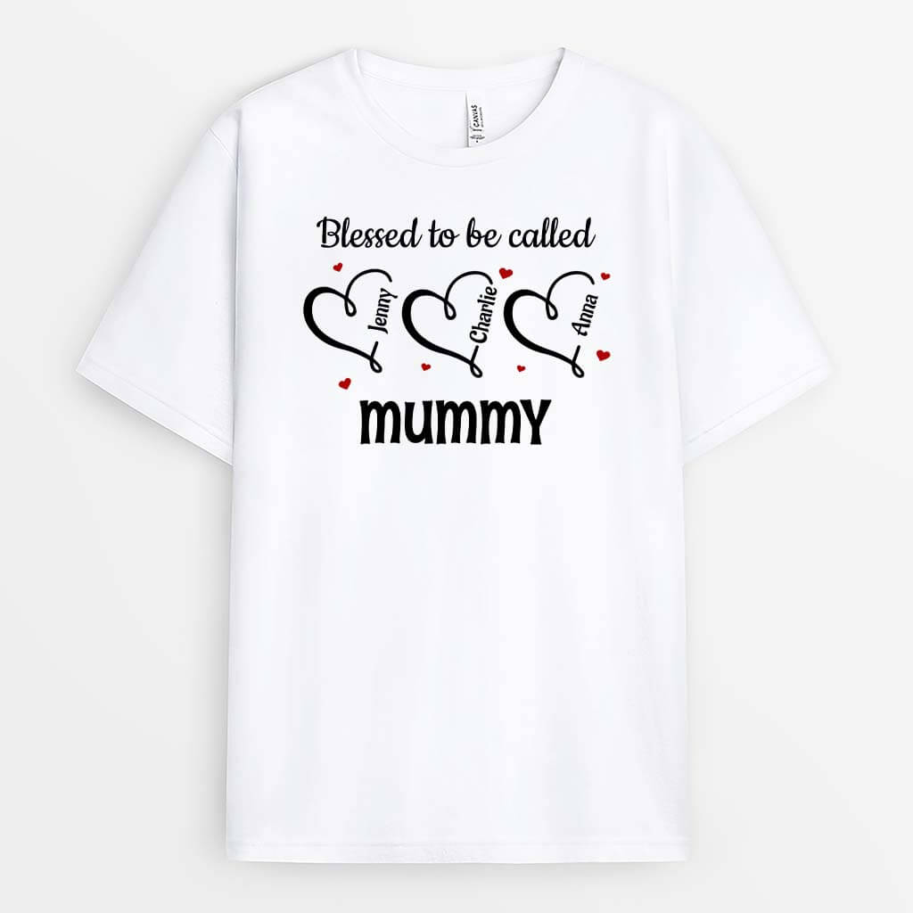 2180AUK2 personalised blessed to be called your grandma t shirt