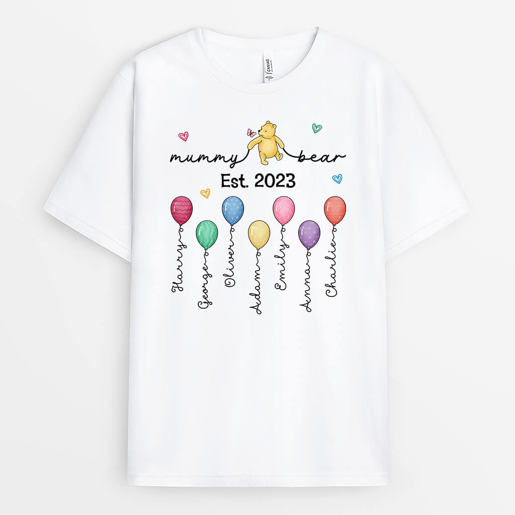 2181AUK1 personalised my best mama bear t shirt