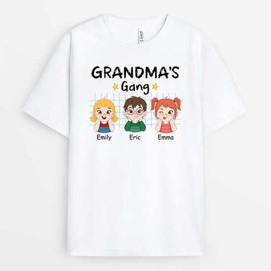 2190AUK1 personalised best mums gang t shirt