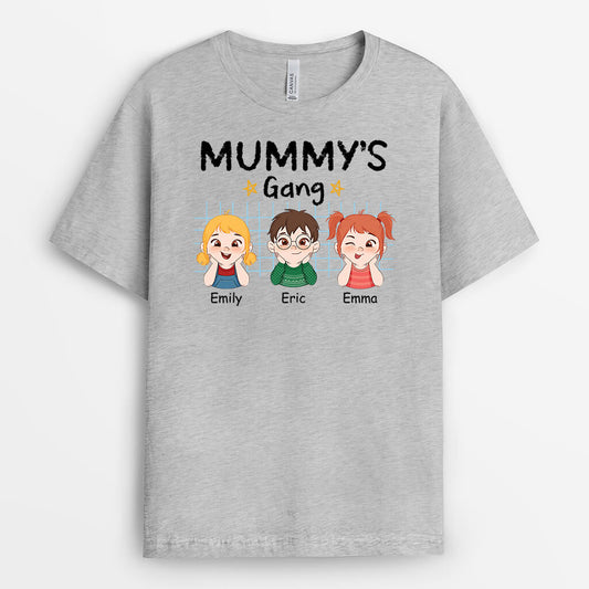 2190AUK2 personalised best mums gang t shirt