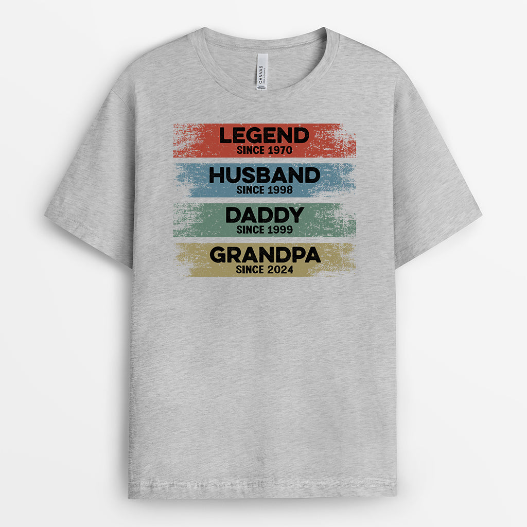 2193AUS1 custom gifts for grandads legend grandad since t shirt 2193A5L5B