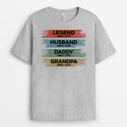 2193AUS1 custom gifts for grandads legend grandad since t shirt 2193A5L5B
