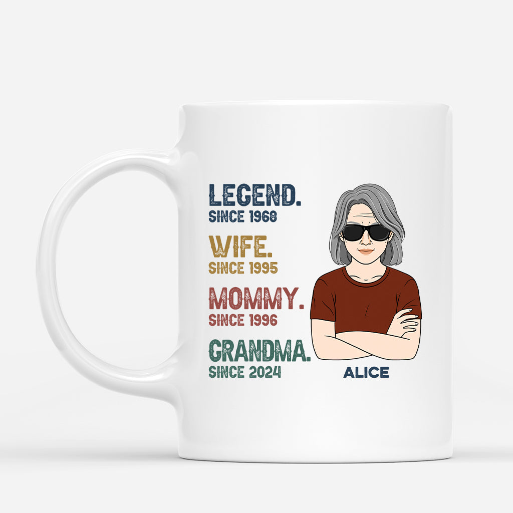 2207MUS1 personalized my legend mom grandma mug