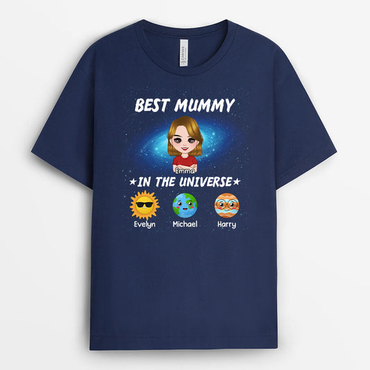 2208AUK2 personalised best daddy in the universe t shirt