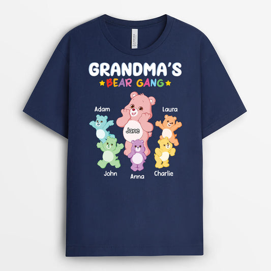 2218AUK1 personalised best grandmas bear gang t shirt